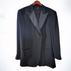 Giorgio Armani Men's Black Tuxedo Blazer – Made in Italy